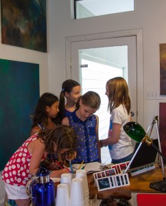 JJ and girls signing guestbook